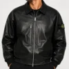 Supreme Stone Island Leather Bomber Jacket