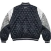 Supreme x Champion Quilted Full Snap Navy Satin Varsity Jacket