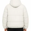Supreme x Schott 2026 Leather Down Hooded Bomber White Puffer Jacket for Men and Women
