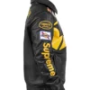 Supreme x The Batman Gotham City Black Leather Jacket Sale