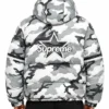 Supreme x Vanson Leathers Cordura Down Snow Camo Jacket