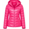 TV Series Baylen Out Loud Season 3 Baylen Dupree Pink Puffer Hooded Jacket