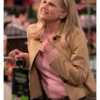 TV Series Leanne S2 Kristen Johnston Suede Cropped Jacket