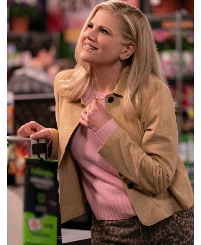 TV Series Leanne S2 Kristen Johnston Suede Cropped Jacket