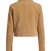 TV Series Leanne S2 Kristen Johnston Tan Suede Cropped Jacket