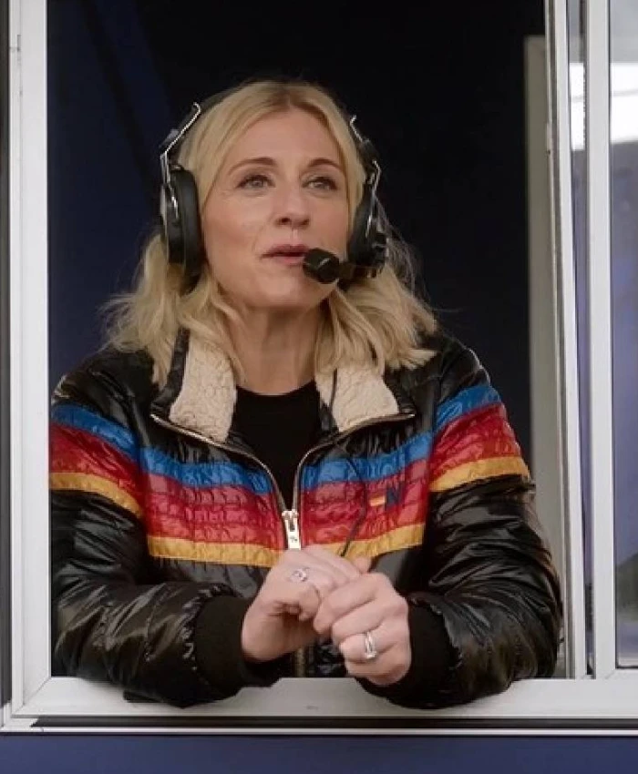TV Series Ted Lasso S04 Rainbow Stripes Black Jacket Sale
