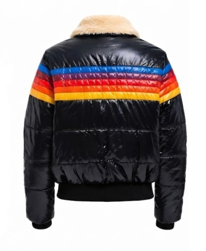 TV Series Ted Lasso S04 Rainbow Stripes Black Jacket