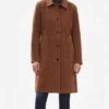 TV Series The Gentlemen 2026 Benedetta Porcaroli Brown Suede Leather Coat Sale