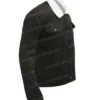 TV Series Yellowstone Mens Black Sherpa Lined Trucker Jacket Jacket
