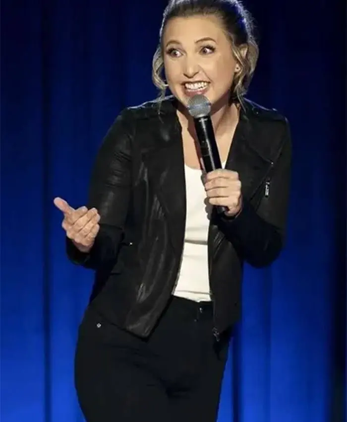 Taylor Tomlinson Quarter Life Crisis Leather Black Jacket 1