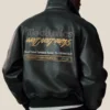 Technics x Aime Leon Dore Black Leather Flight Jacket On Sale 