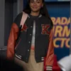 Ted Lasso S04 Abbie Hern Wool with Leather Bomber Jacket