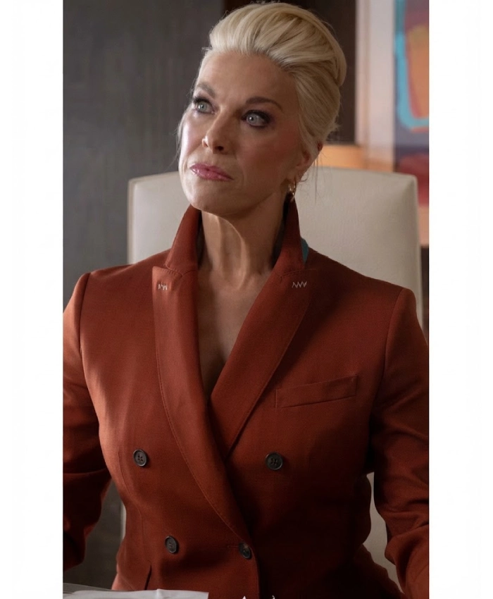 Ted Lasso S04 Hannah Waddingham Double Breasted Brown Blazer