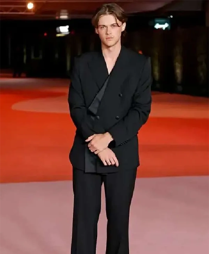 The Academy Gala Christopher Briney Black Suit