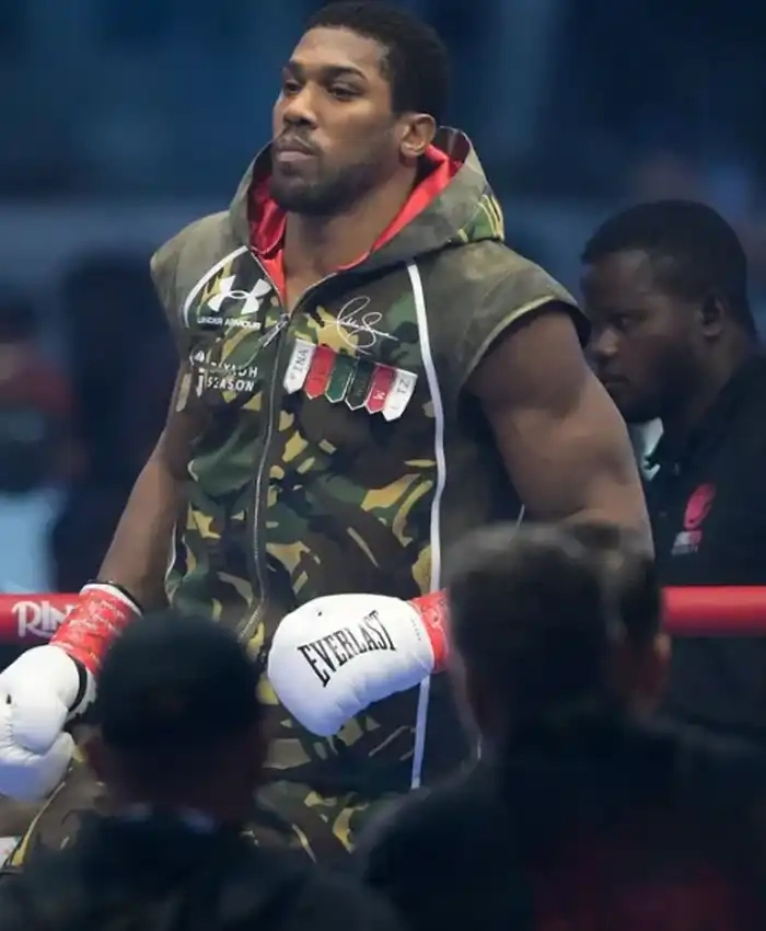 The Comeback Fight Night 2026 Championship Anthony Joshua Vs Kristian Prenga Camo Hooded Vest