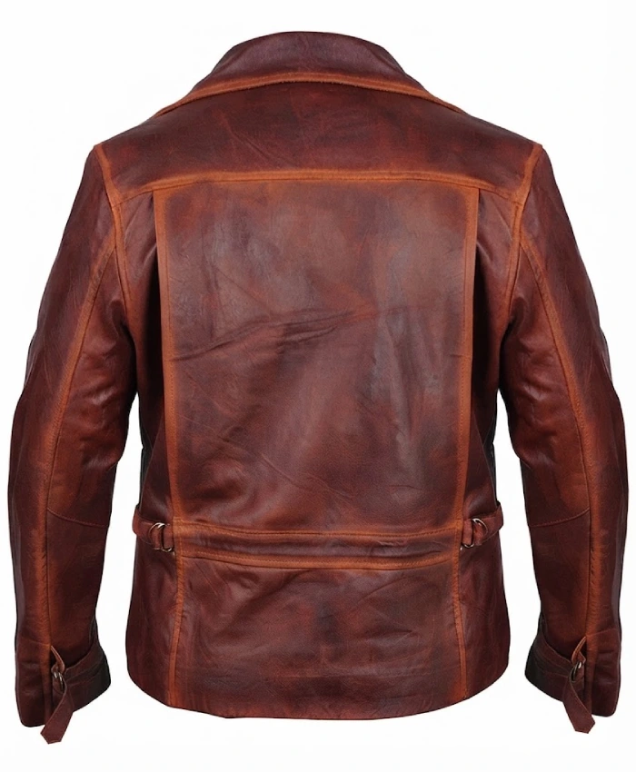 The First Avengers Captain America Distressed Real Leather Jacket