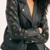 The Flash S09 Jessica Parker Kennedy Star Biker Leather Jacket