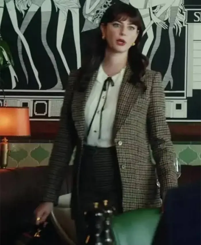 The Gentlemen Kaya Scodelario Plaid Blazer