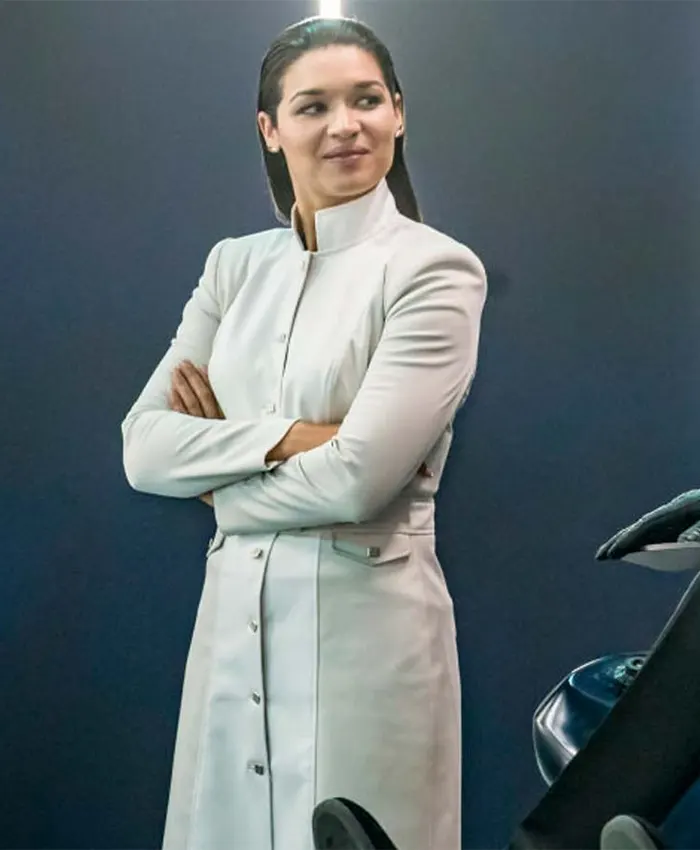 The Mechanic TV Series The Flash Kim Engelbrecht White Cotton Coat
