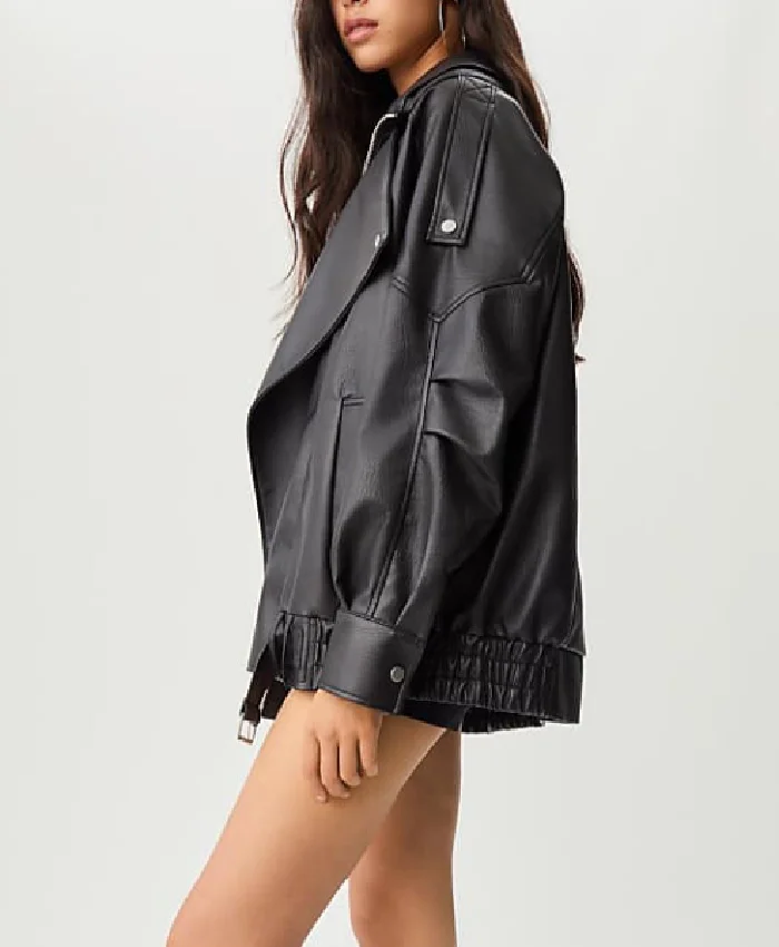 The Only Way Is Essex S37 Becks Bloomberg Leather Jacket For Womens