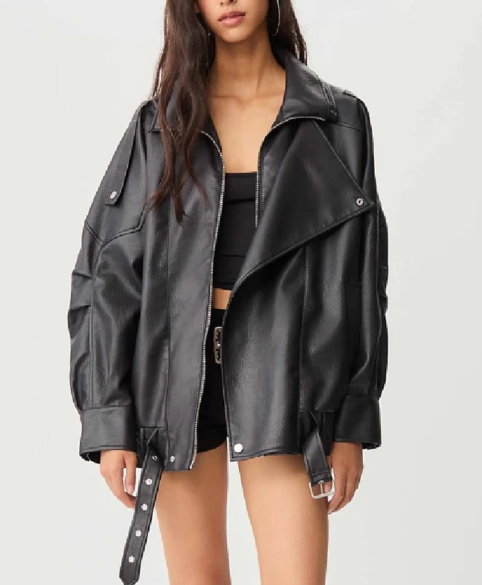 The Only Way Is Essex S37 Becks Bloomberg Leather Jacket Women