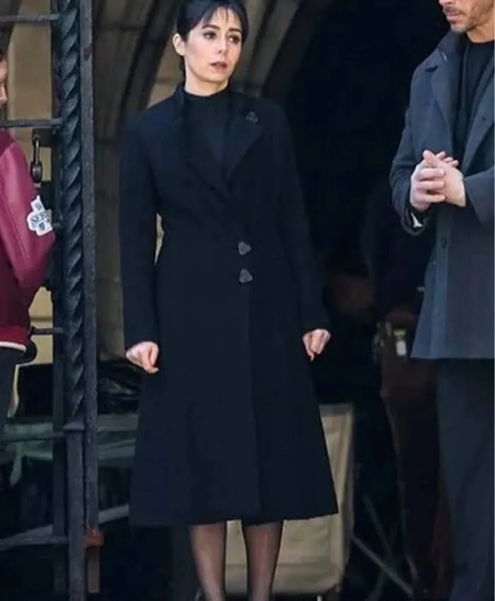 The Penguin Sofia Falcone Black Coat