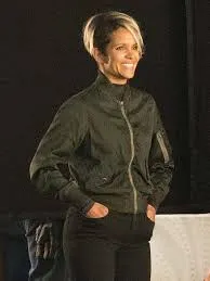 The Union 2024 Halle Berry Bomber Black Jacket 2024