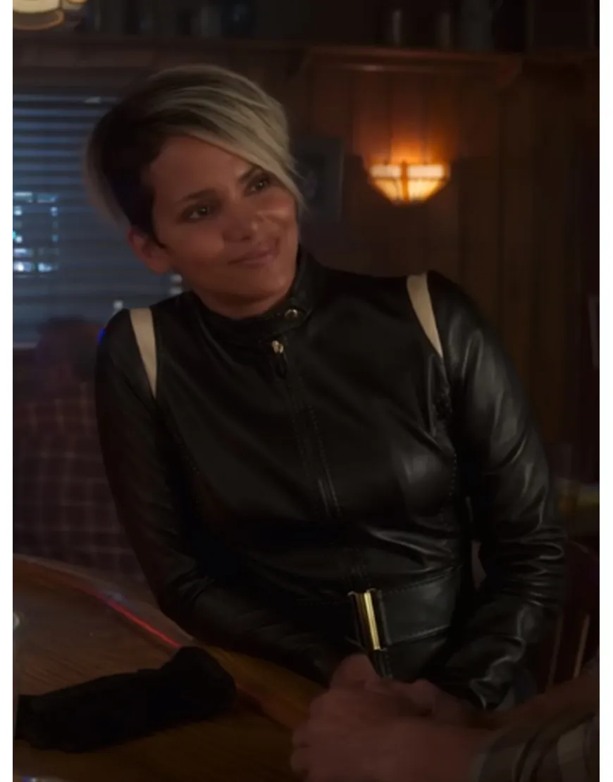 The Union 2024 Halle Berry Leather Black Jacket