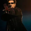 The Weeknd Croke Park Dublin Black Leather Coat