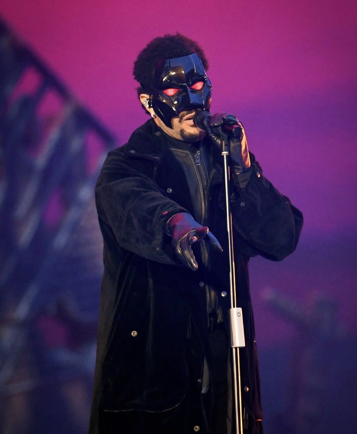 The Weeknd Croke Park Dublin Black Leather Coat Sale