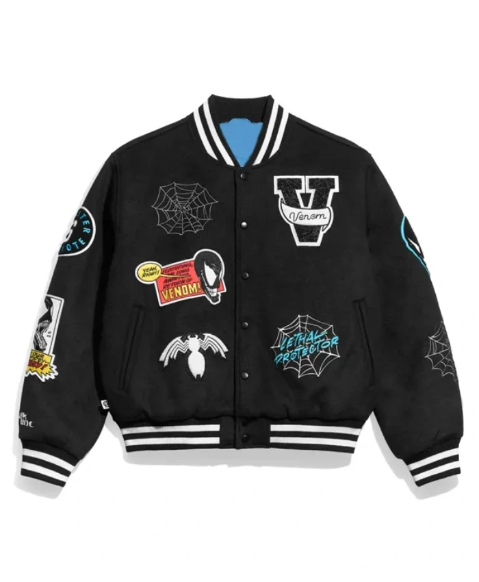 Eddie Brock Venom Black Varsity Jacket