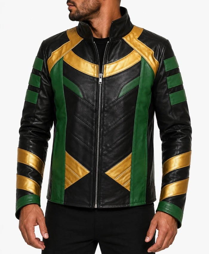 Loki Cosplay Multicolor Leather Jacket