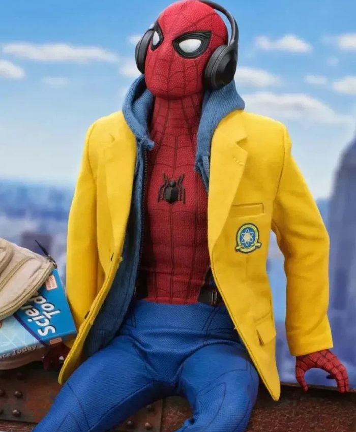 Tom Holland Spider Man Homecoming Yellow Wool Blazer Jacket