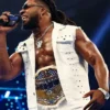 Trick Williams SmackDown White Leather Vest