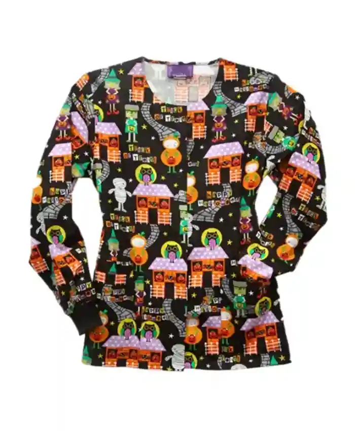 Trick or Treat Halloween Scrub Cotton Jacket