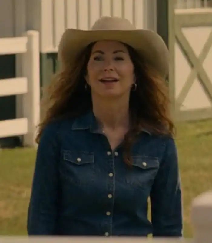 Tulsa King Dana Delany Blue Jacket