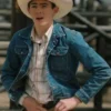 Tv Series Yellowstone Season 5 Finn Little Carter Blue Denim Trucker Jacket