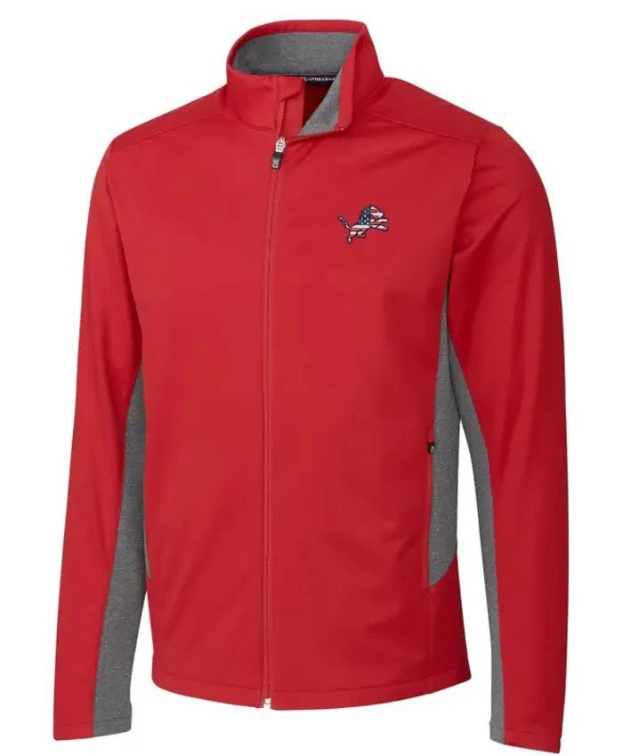 Udale Detroit Lions Red Full-Zip Jacket