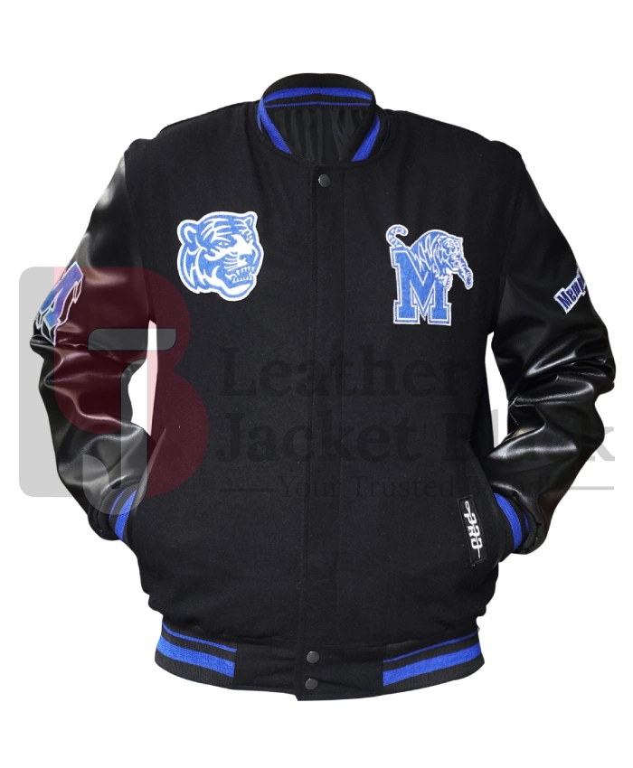 University Of Memphis Classic Wool Black Varsity Jacket