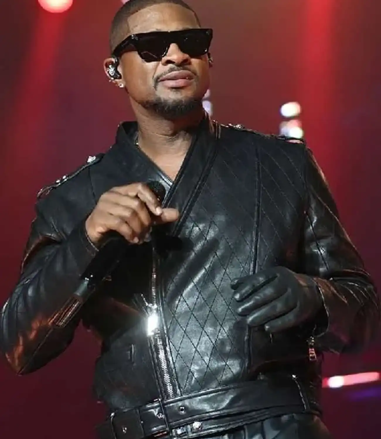 Usher Hot 107.9 Birthday Bash 2024 Black Jacket