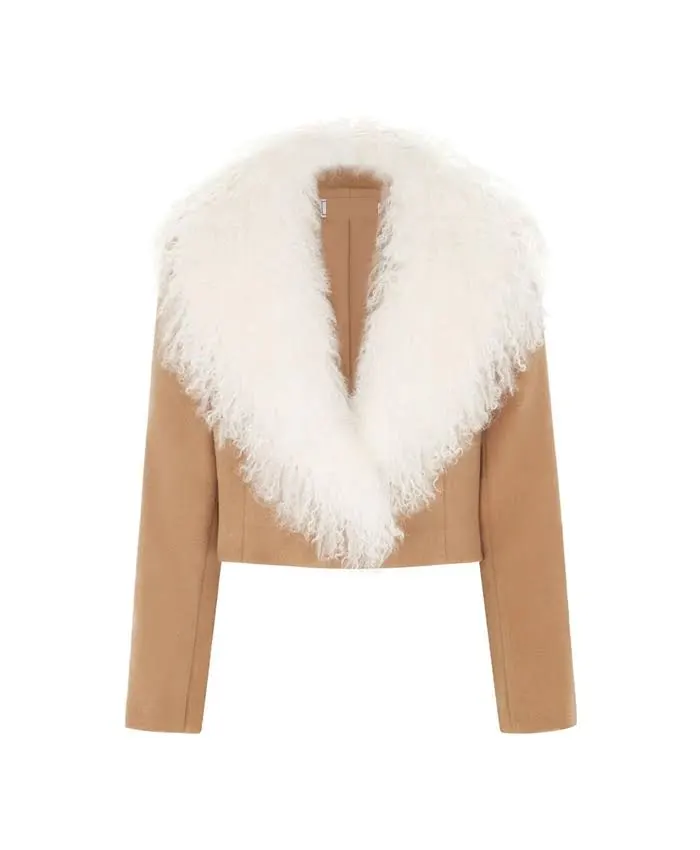 Valencia Tan Cropped Jacket