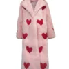 Valentines Day Heart Faux Fur Coat For Unisex