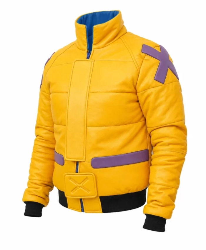 Valorant Killjoy Inspired Yellow Cosplay Leather Bomber Jacket