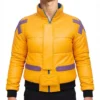 Valorant Killjoy Inspired Yellow Cosplay Leather Jacket