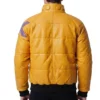 Valorant Killjoy Inspired Yellow Cosplay Leather Puffer Jacket