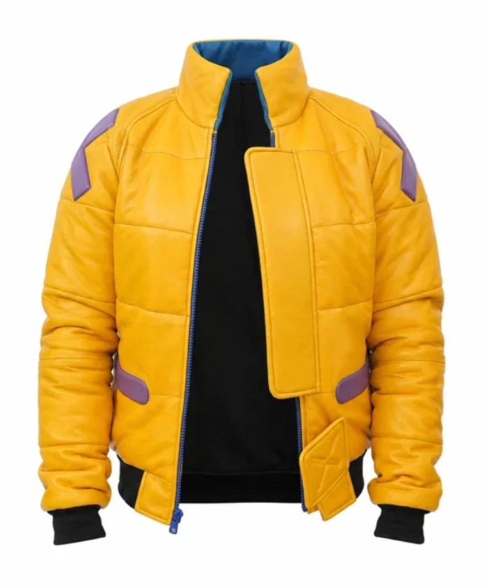 Valorant Killjoy Inspired Yellow Cosplay Puffer Bomber Jacket