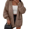 Vicki Gunvalson Real Housewives Of Orange County S20 Textured Teddy Cardigan