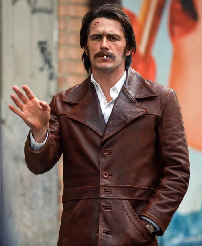 Vincent Martino TV Series The Deuce Frankie Martino Brown Leather Jacket Sale
