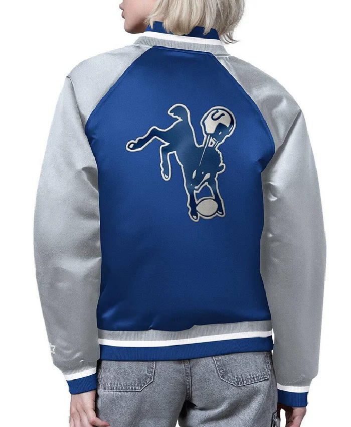 Vintage Indianapolis Colts Final Score Varsity Full-Snap Satin Jacket
