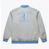 Vintage Logo Detroit Lions Double Down Full-Snap Silver Satin Jacket